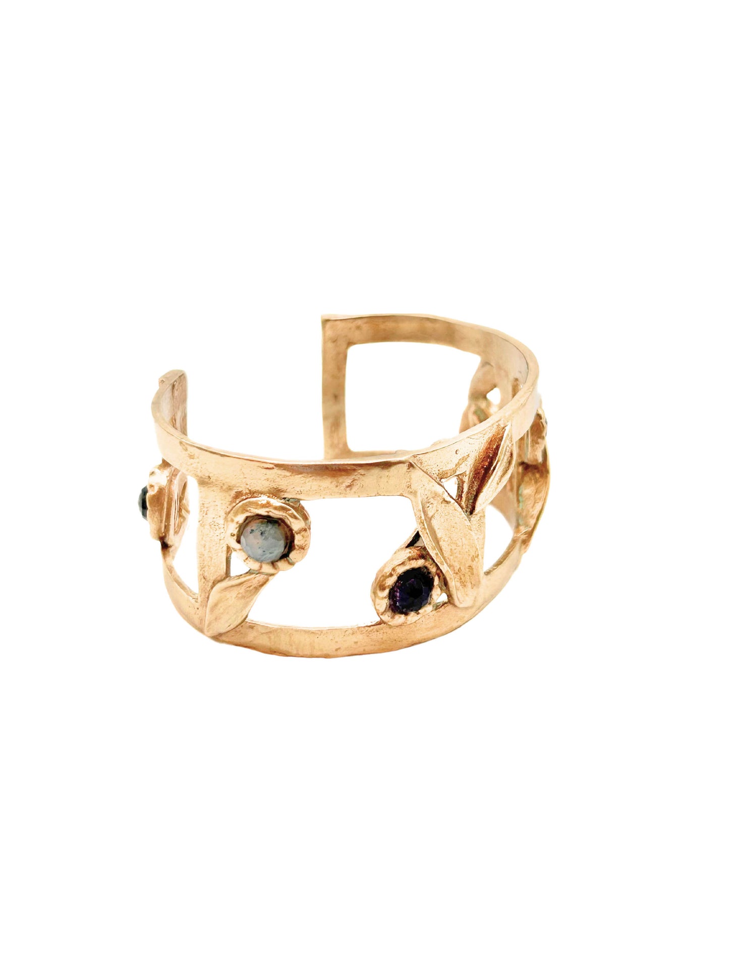 Cage Cuff with Multi-Stone Detailing