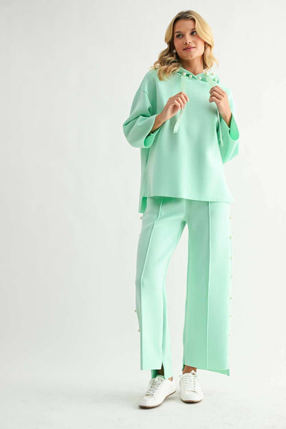 Farrah French Scuba Pearl Long Pant