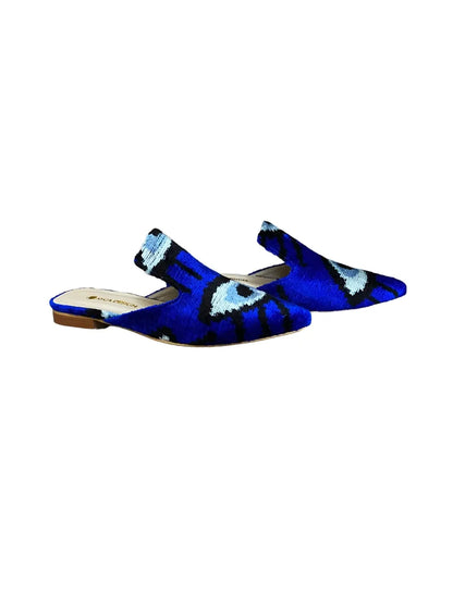 Silk Velvet Ikat Point Toe Slide