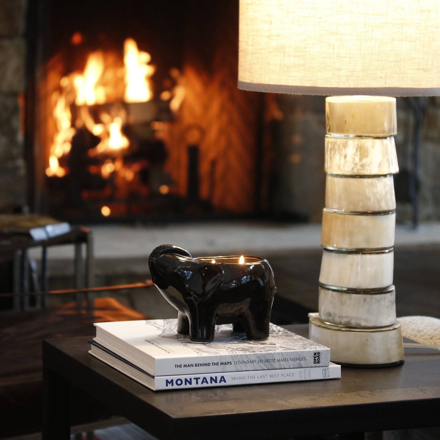 Black Elephant Perfumed Candle – Ash Ember Rose