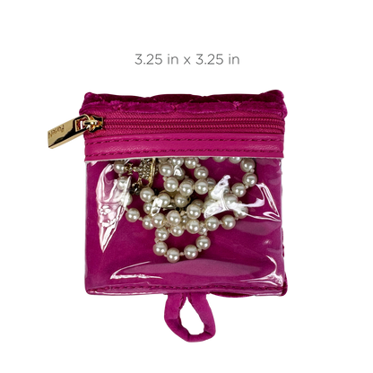Getaway Jewelry Case - Fuchsia Velvet