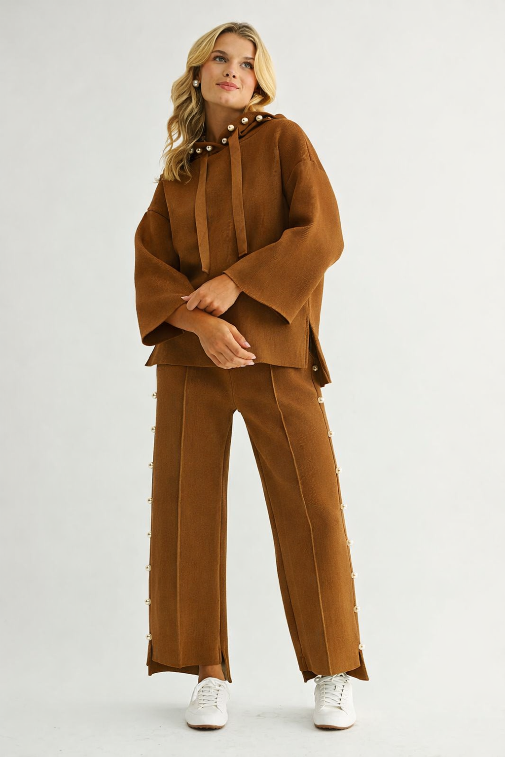 Farrah French Scuba Pearl Long Pant