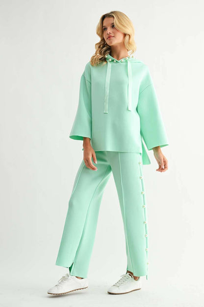 Farrah French Scuba Pearl Long Pant