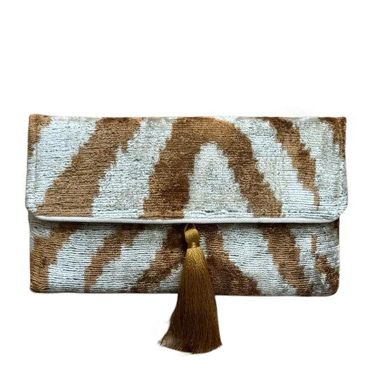 Silk Velvet Ikat Clutch