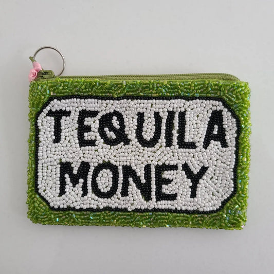 TEQUILA- MONEY Beaded Purse
