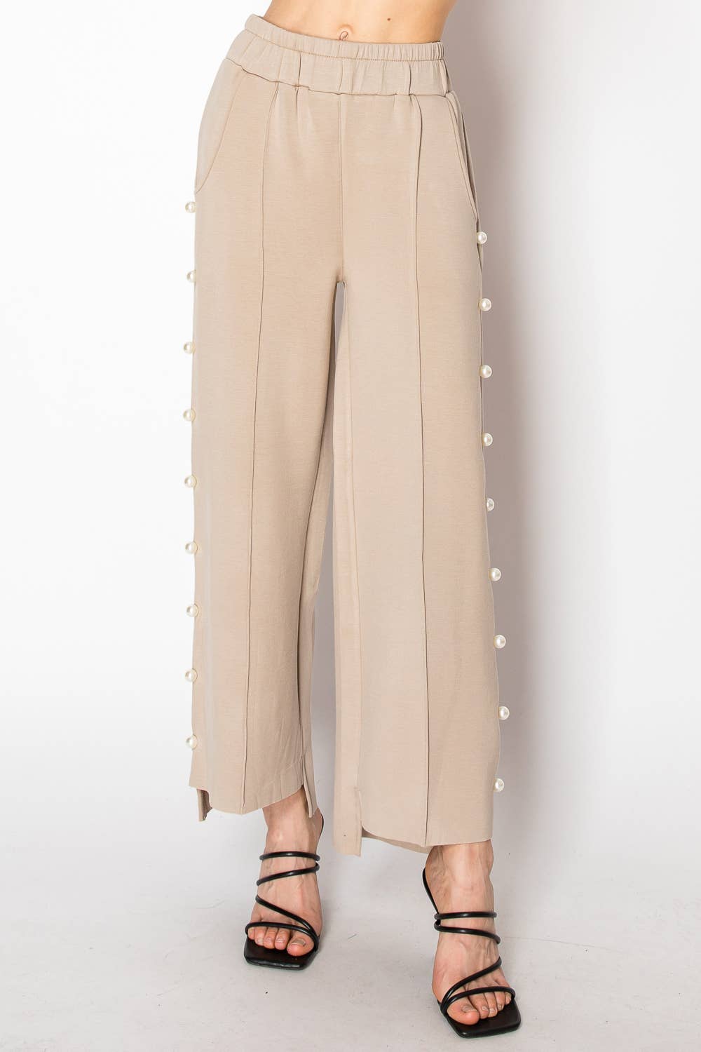 Farrah French Scuba Pearl Long Pant