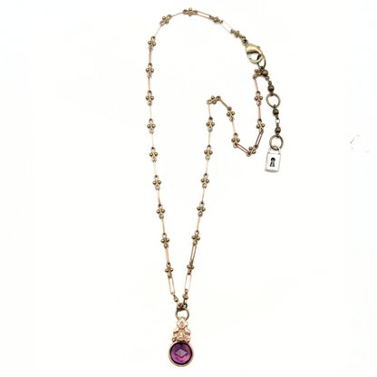 Amythest Pendant (Matching Necklace & Earrings)