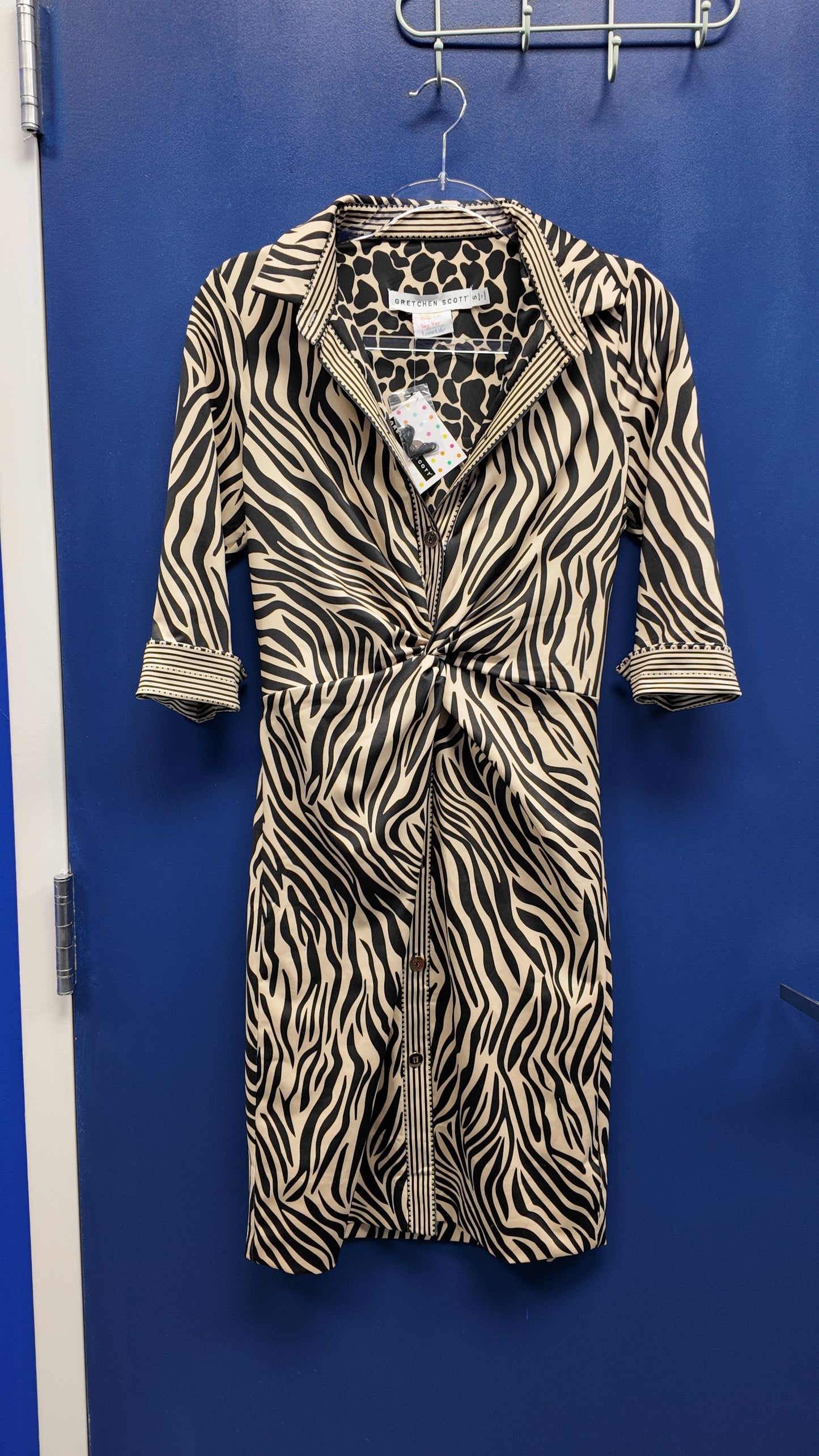 NWT Gretchen Scott | Twist and Shout Dress | Animal Instincs