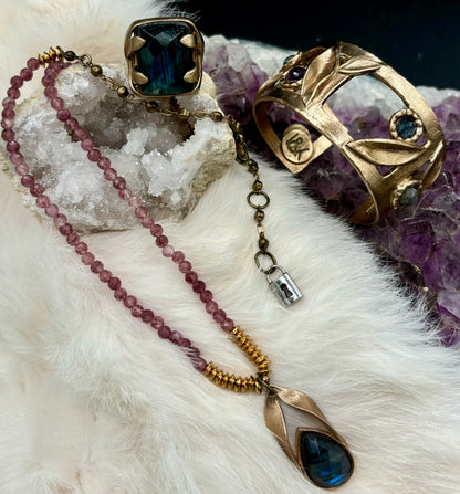 Peddled Pendant with Pear Shape Gemstone