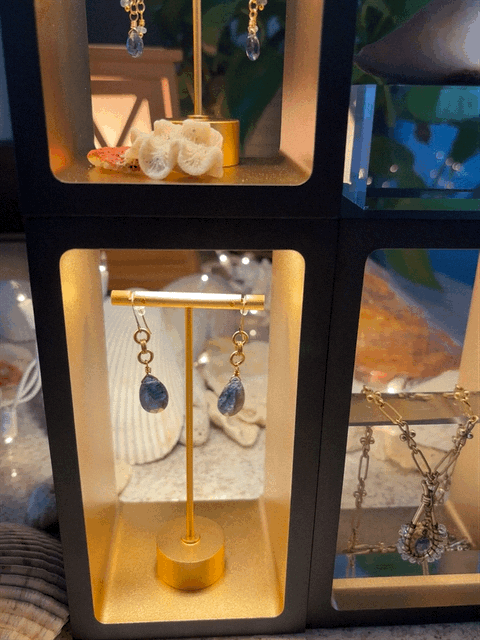 VibrantMe MediSpa | Bronze Teal Kyanite Large Drop Earrings