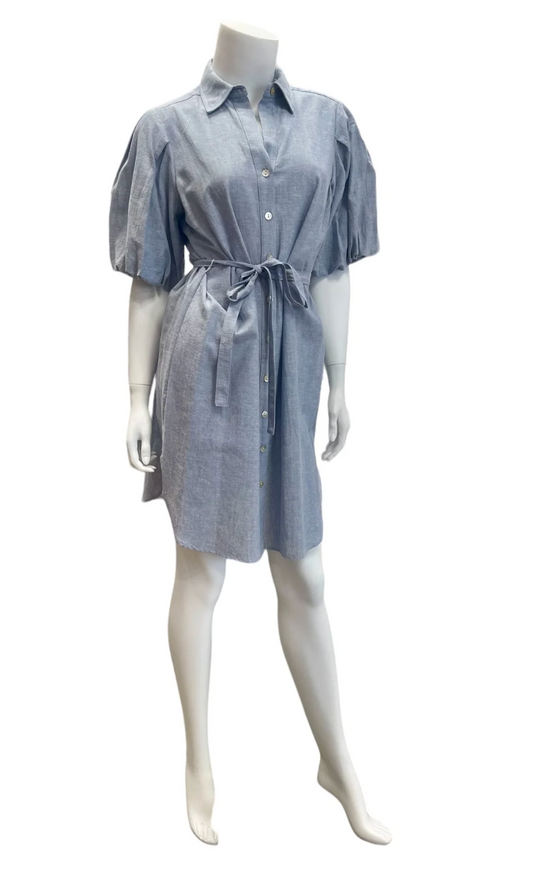 BENMEDSPA | Finley Madeline Dress Linen Blue