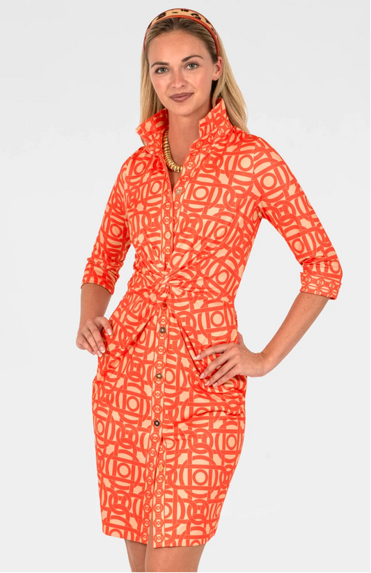 BENMEDSPA | Gretchen Scott | Twist & Shout Orange Dress