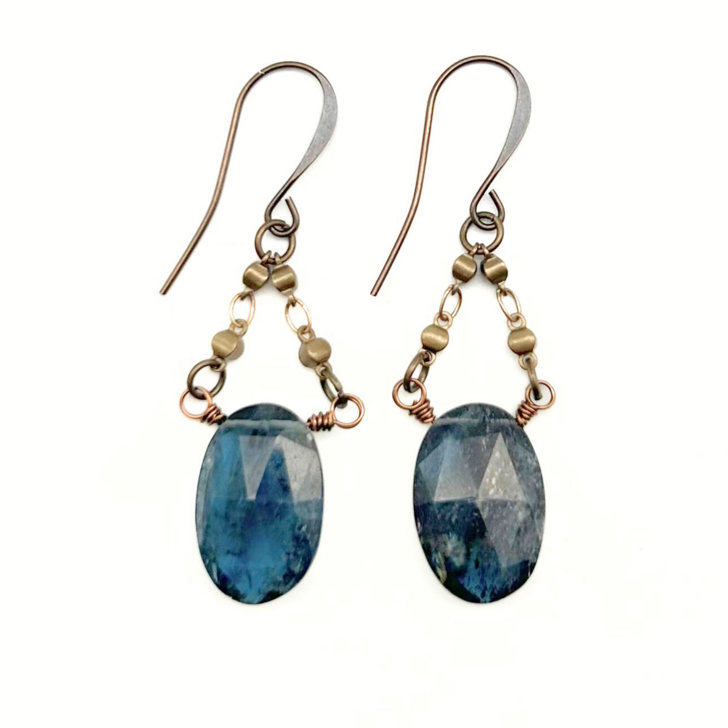Drop Dangle Earrings | Round Shape Stone