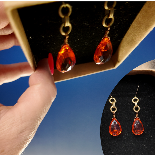 MediSpa Choto | Go Vols Orange Dangle Earrings Bronze