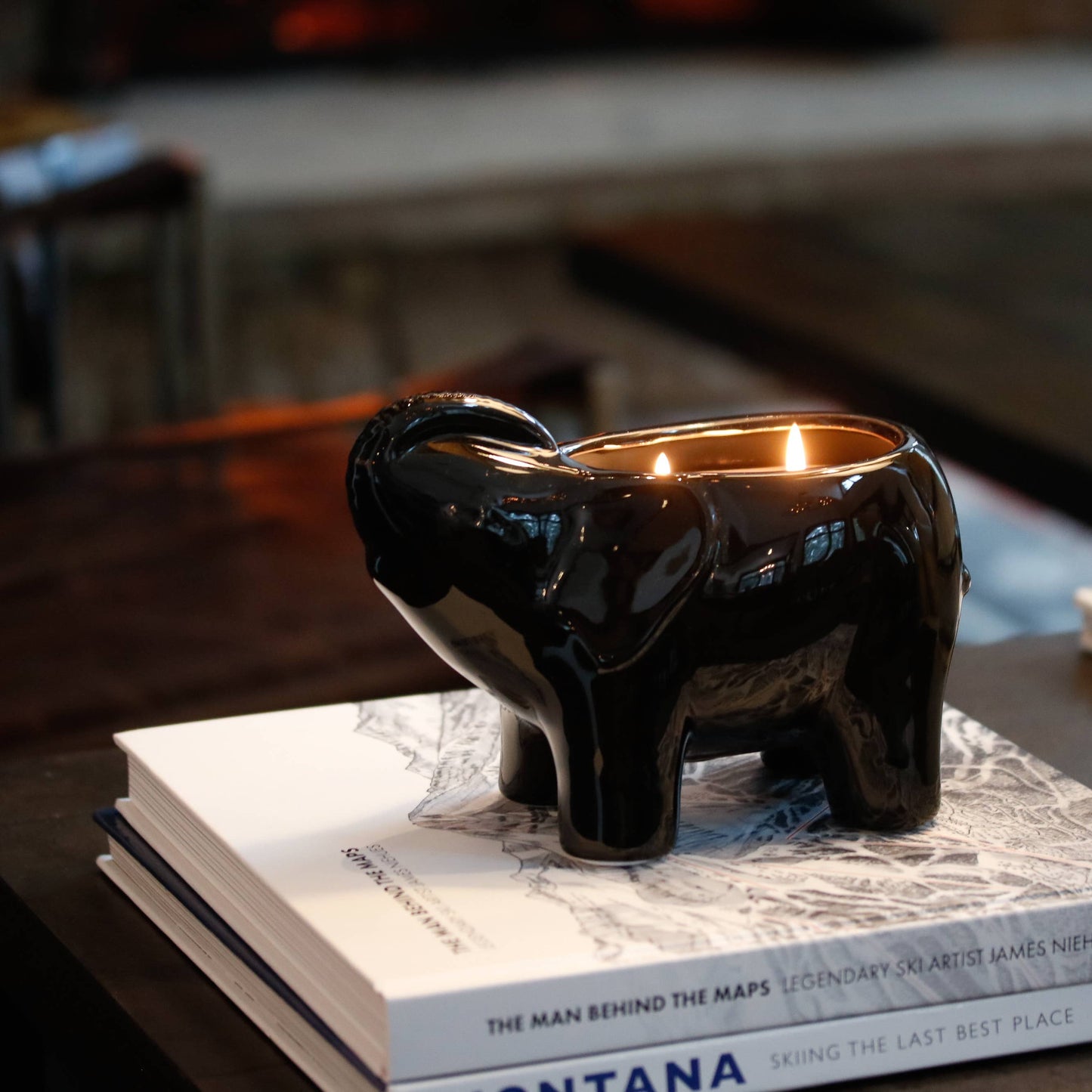 Black Elephant Perfumed Candle – Ash Ember Rose